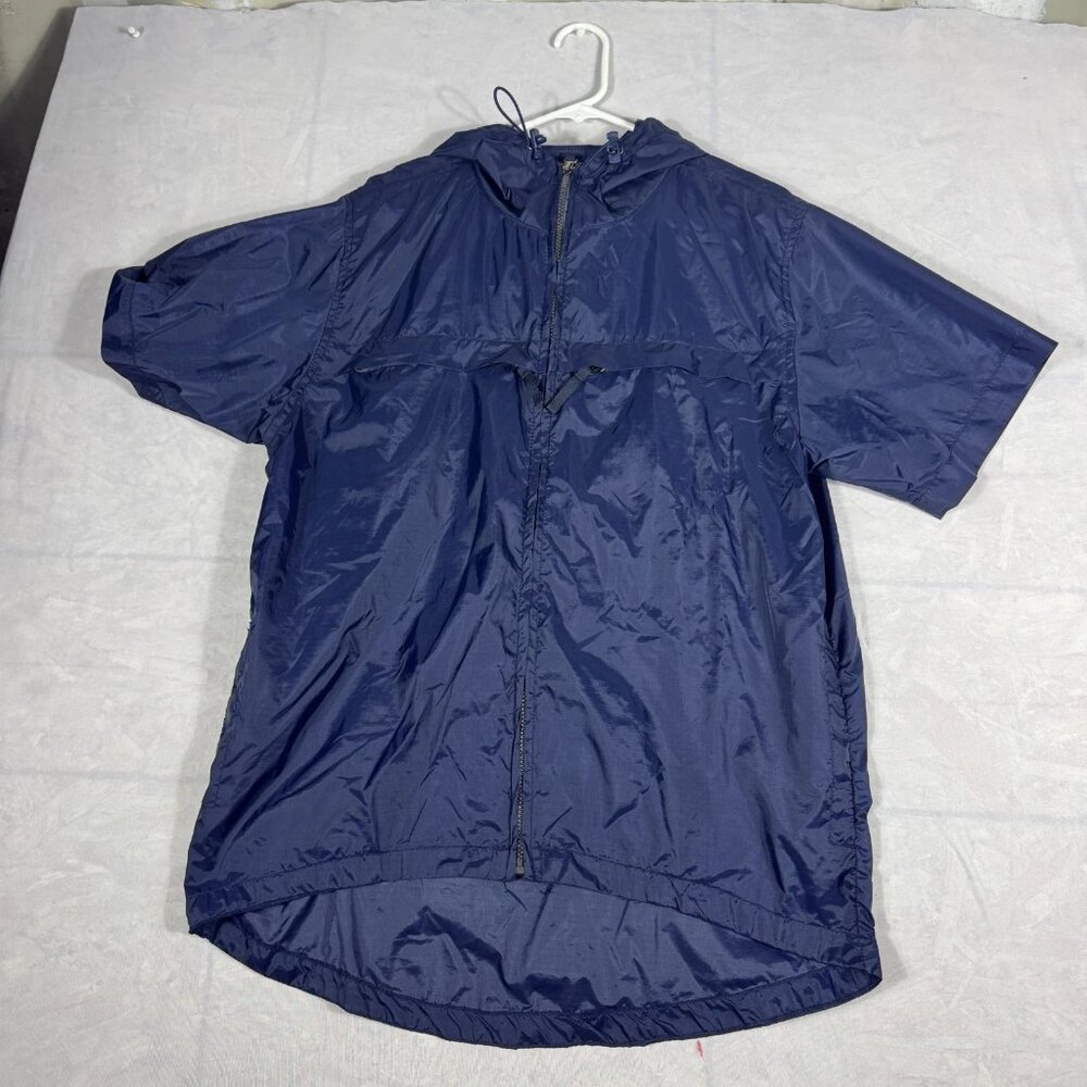 Bugle‎ Boy Authentics Windbreaker Jacket Mens Blue Short Sleeve Full Zip Size M